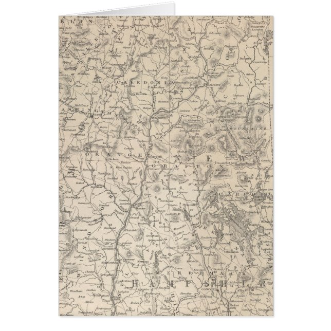 New Hampshire och Vermont Hälsningskort (Framsidan)