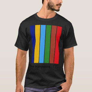 New Hampshire Original Flagga Aesthetic Färg Desig T Shirt