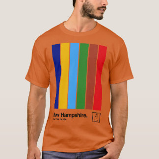 New Hampshire Original Flagga Aesthetic Färg Desig T Shirt