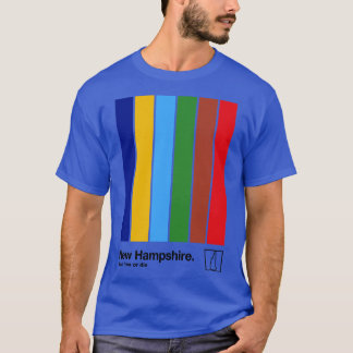 New Hampshire Original Flagga Aesthetic Färg Desig T Shirt