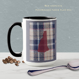 New Hampshire Plaid With State Outline Mug Mugg