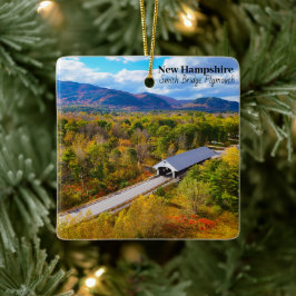 New Hampshire Plymouth Smith Bridge Julgransprydnad Keramik
