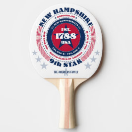 New Hampshire Pride Circular Typography Monogram Pingisracket