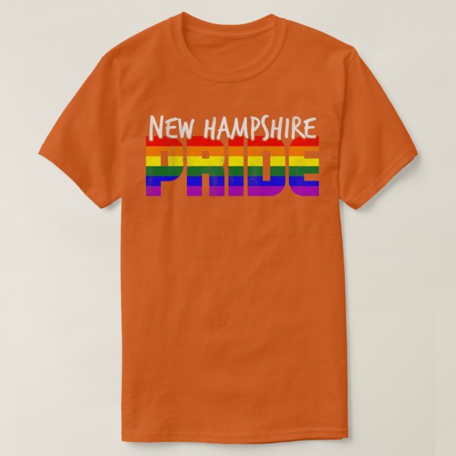 New Hampshire Pride LGBT Flagga T Shirt (Design framsida)