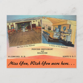 New Hampshire, Princess Restaurant, Concord Vykort