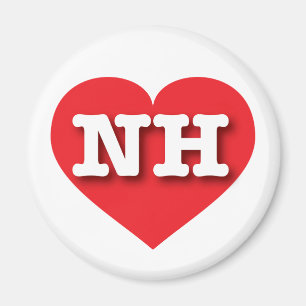 New Hampshire Red Heart - I kärlek NH Magnet