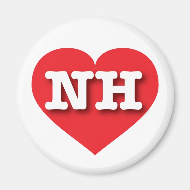 New Hampshire Red Heart - I kärlek NH Magnet (Framsidan)