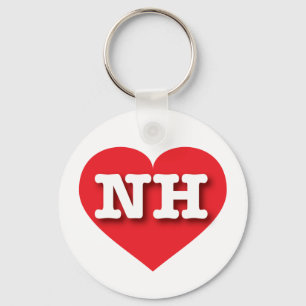 New Hampshire Red Heart - I kärlek NH Nyckelring