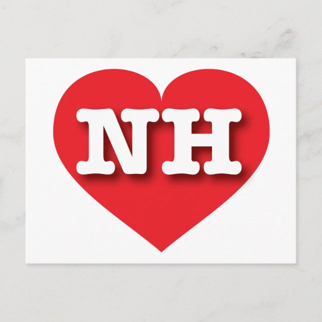 New Hampshire Red Heart - I kärlek NH Vykort (Framsida)