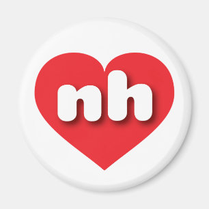 New Hampshire Red Hjärt - I kärlek nh Magnet