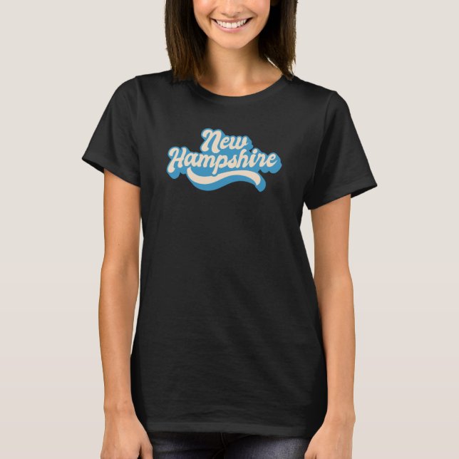 New Hampshire Retro T Shirt (Framsida)