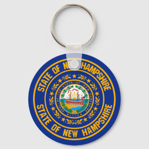 New Hampshire Round Emblem Nyckelring