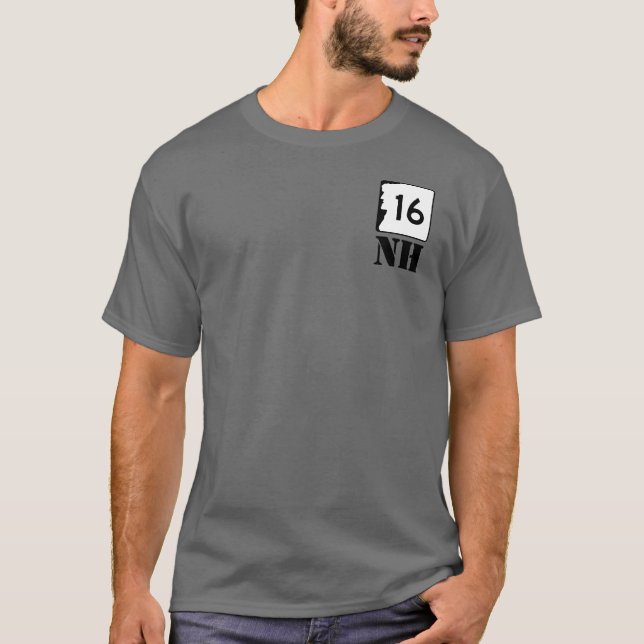 New Hampshire Route 16 T-Shirt (Framsida)