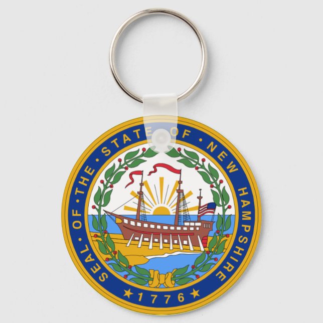 New Hampshire Seal Keychain Nyckelring (Framsida)