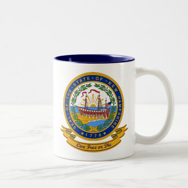 New Hampshire Seal Två-Tonad Mugg (Höger)