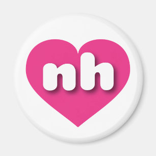 New Hampshire shock rosa hjärta - I kärlek nh Magnet