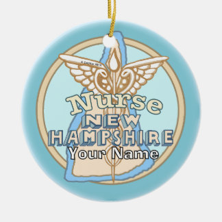 New Hampshire Sjuksköterska Caduceus Julgransprydnad Keramik