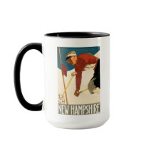 New Hampshire skidar vintage affisch