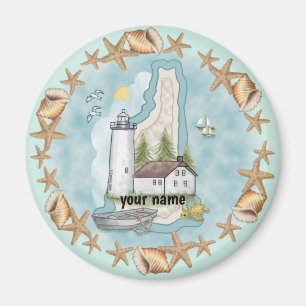 New Hampshire Snäckors Lighthouse Magnet