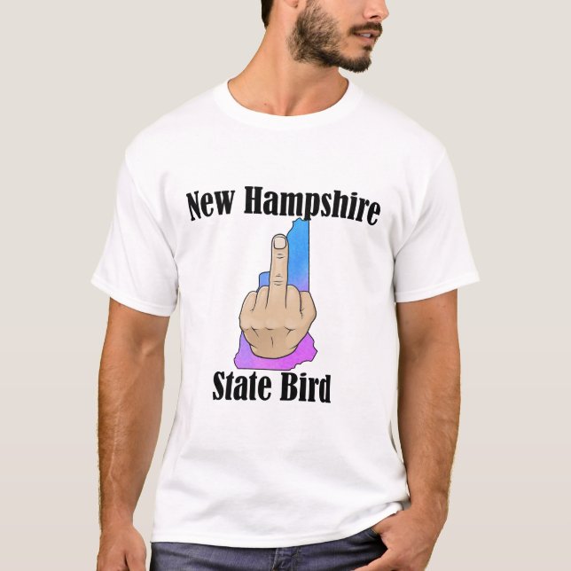 New Hampshire state bird t-shirt mitten finger (Framsida)