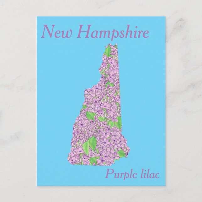 New Hampshire State Flower Collage Karta Vykort (Framsida)