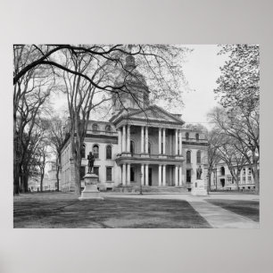 New Hampshire State Huvudstad Byggande Poster