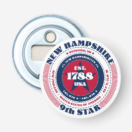 New Hampshire State Information Circle Flasköppnare