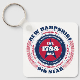New Hampshire State Keychain Nyckelring