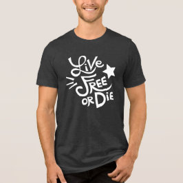 New Hampshire State Motto Live Free eller Die T Shirt