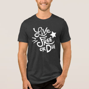 New Hampshire State Motto Live Free eller Die T Shirt