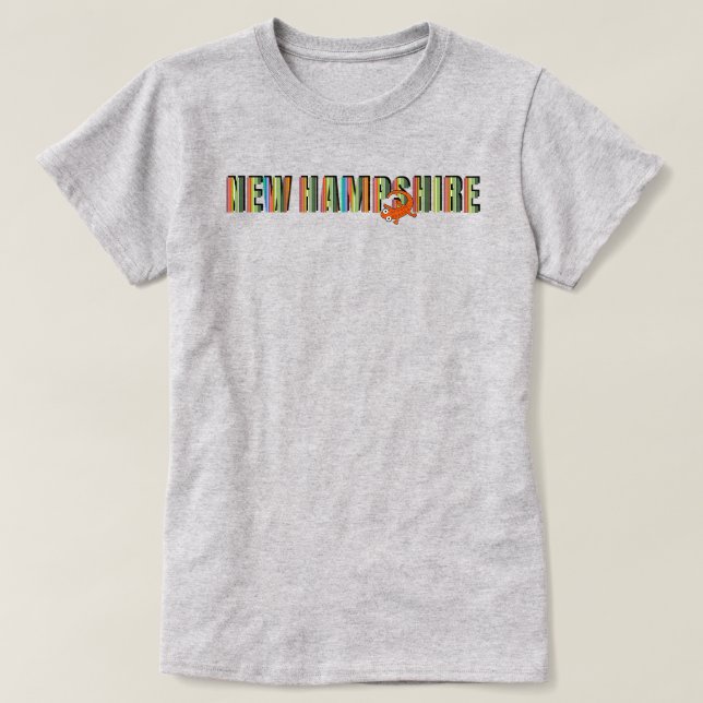 New Hampshire State Pride Symbol Red Spotted Newt T Shirt (Design framsida)