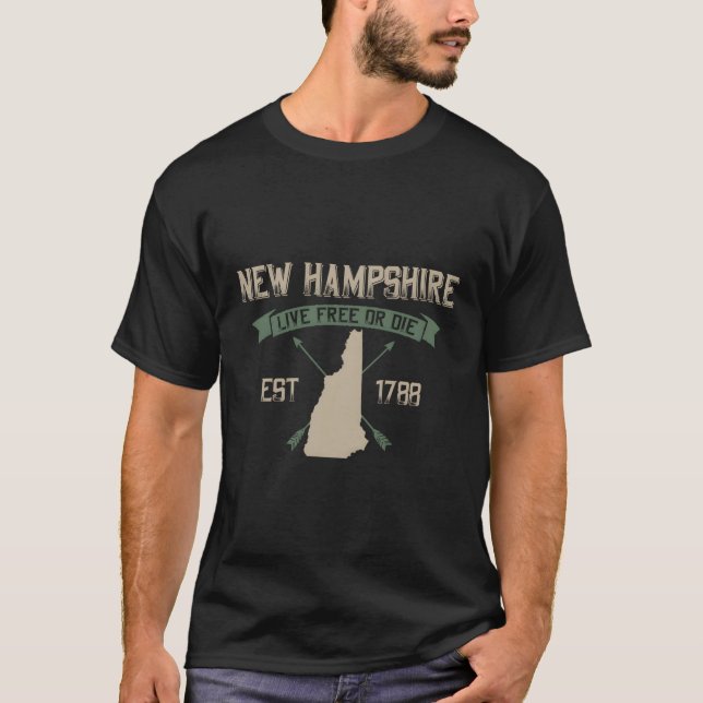 New Hampshire State Product T Shirt (Framsida)