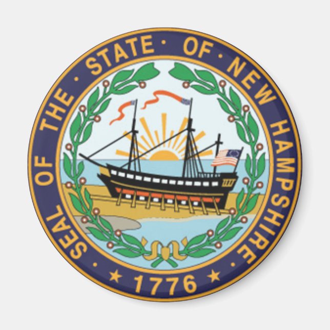 New Hampshire State Seal Magnet (Framsidan)