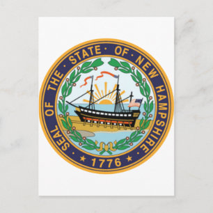 New Hampshire State Seal Vykort