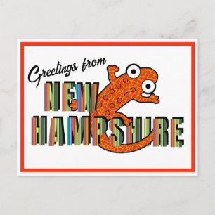 New Hampshire State Symbol Rödfläckig vattensalama Vykort