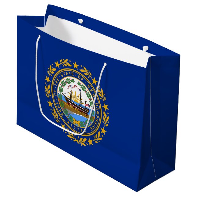 New Hampshire Statlig flagga (Framsidan Vinklad)