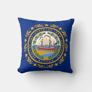 New Hampshire Statlig flagga American MoJo Pillow Kudde