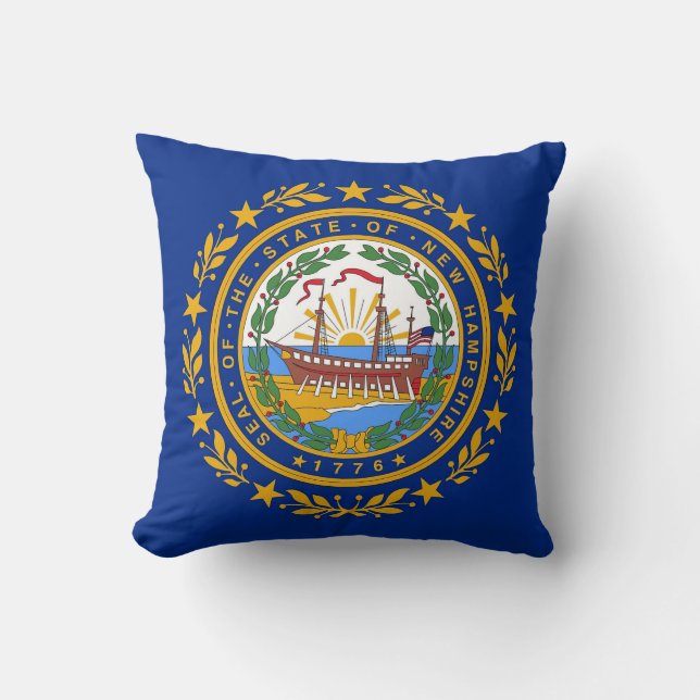 New Hampshire Statlig flagga American MoJo Pillow Kudde (Framsida)