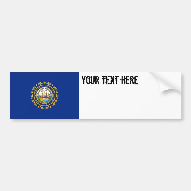 New Hampshire statlig flagga Bildekal (Framsidan)