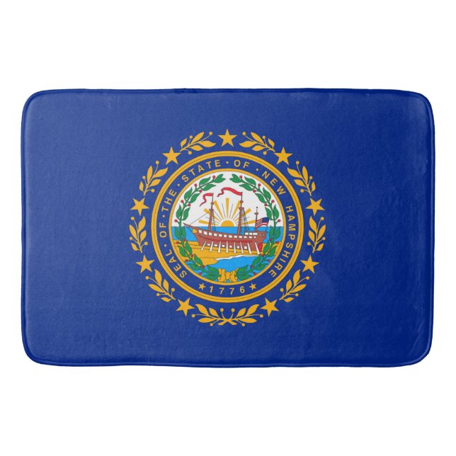 New Hampshire Statlig flagga Design Badrumsmatta (Framsidan)