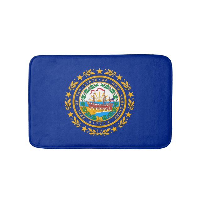 New Hampshire Statlig flagga Design Badrumsmatta (Framsidan)