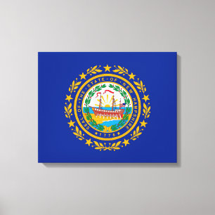 New Hampshire Statlig flagga Design Canvastryck