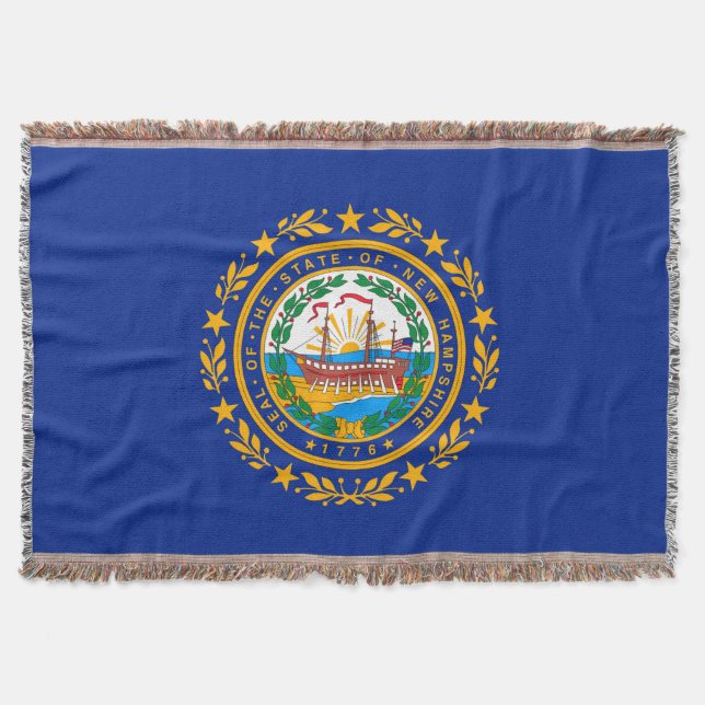 New Hampshire Statlig flagga Design Decor Mysfilt (Framsidan)