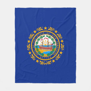 New Hampshire Statlig flagga Design Fleecefilt