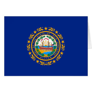 New Hampshire Statlig flagga Design Hälsningskort