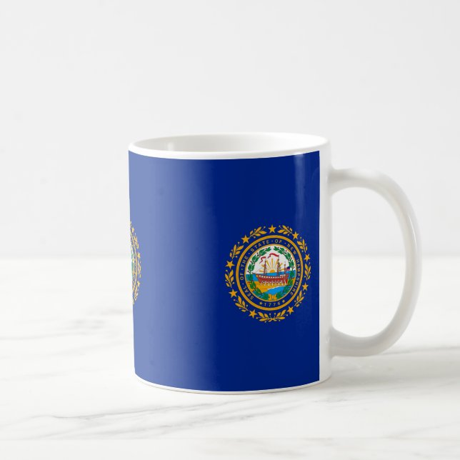 New Hampshire Statlig flagga Design Kaffemugg (Höger)