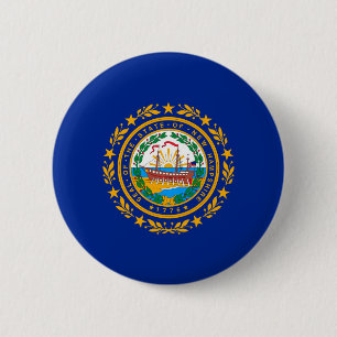 New Hampshire Statlig flagga Design Knapp