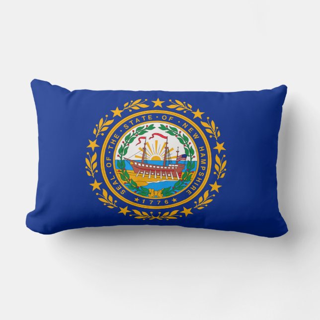 New Hampshire Statlig flagga Design Lumbarkudde (Framsida)