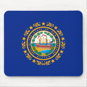 New Hampshire Statlig flagga Design Musmatta