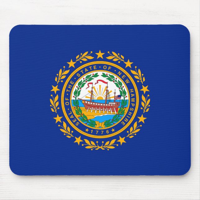 New Hampshire Statlig flagga Design Musmatta (Framsidan)